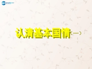 九年级政治全册 2.3 认清基本国情课件 新人教版