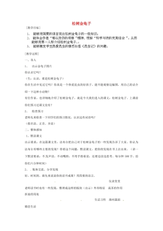 江苏省丹阳市里庄初级中学七年级语文下册 第16课 松树金龟子教案 苏教版