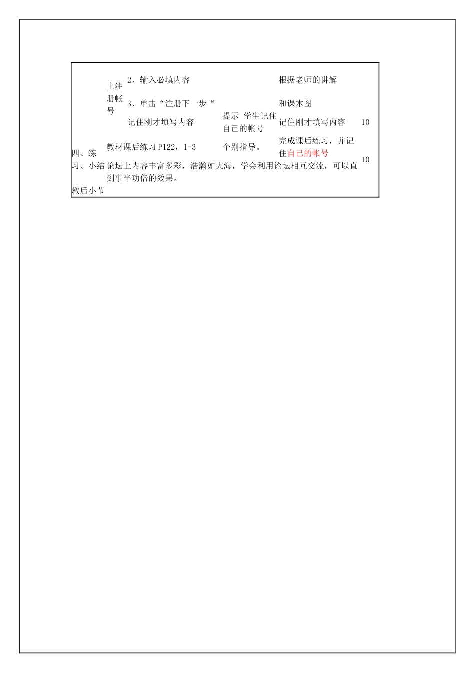 山东省郯城第三中学初中信息技术 第十课 BBS论坛教案_第2页