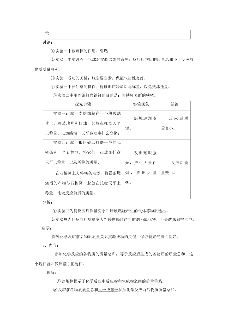 辽宁省凌海市石山初级中学九年级化学 4.5《化学方程式》教案 粤教版_第2页