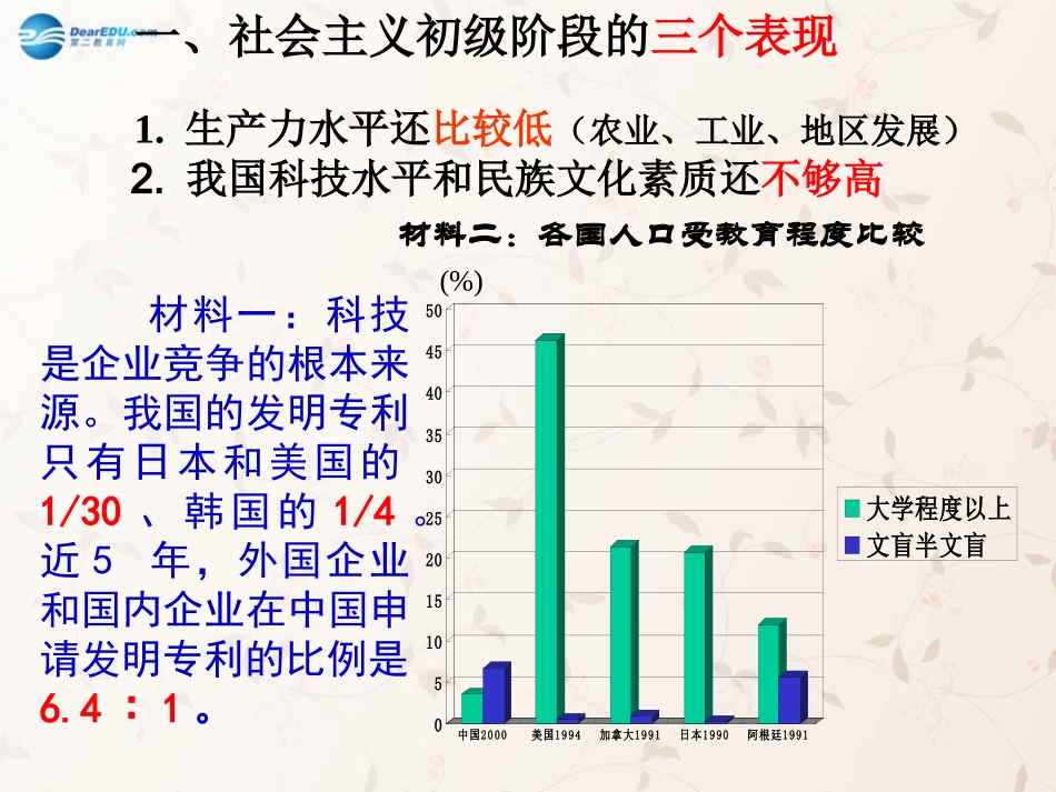 九年级政治全册 第4课 第2站 社会主义初级阶段课件1 北师大版_第3页