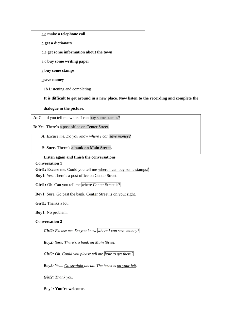 九年级英语：Unit 5 Could you please tell me where the restrooms are（学案2）鲁教版_第3页