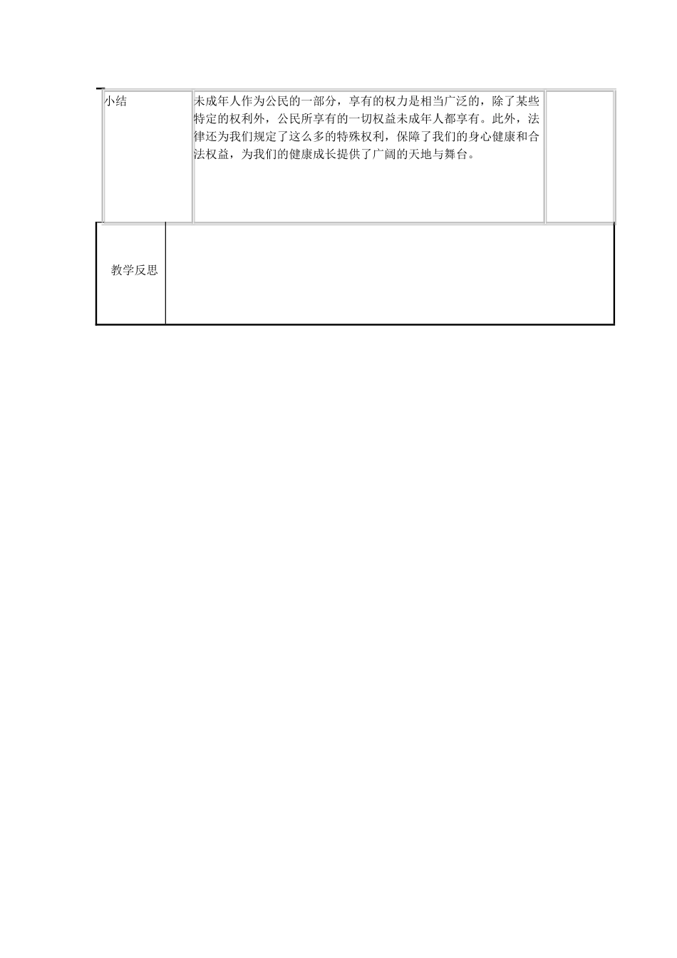 广西灵山县金龙中学七年级政治下册 第九课 少年的权益教案 教科版_第2页