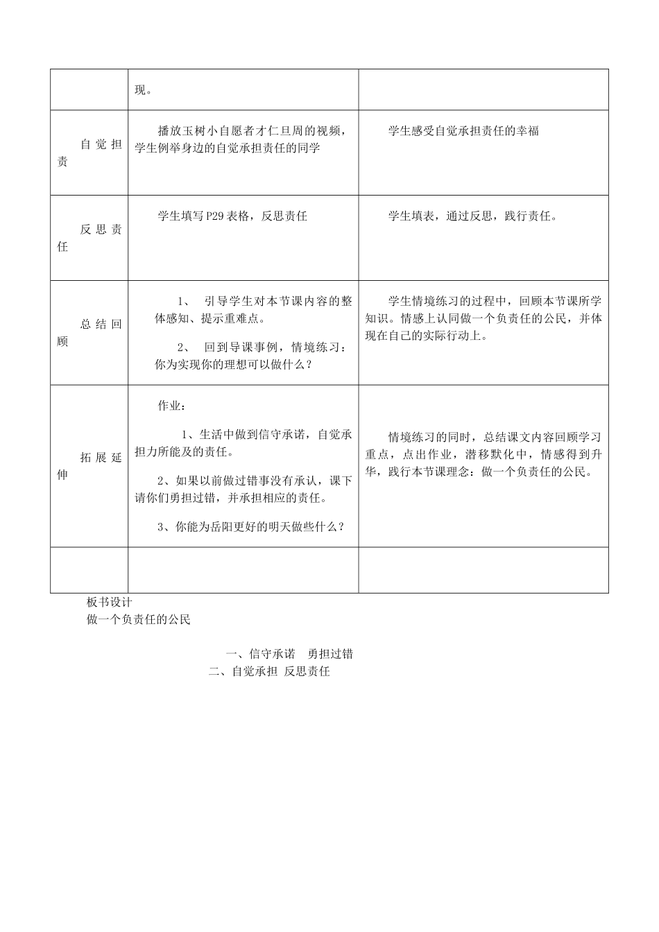 九年级政治全册 第一单元 承担责任 服务社会 第二课 在承担责任中成长 第三框 做一个负责的公民教案 新人教版-新人教版初中九年级全册政治教案_第2页