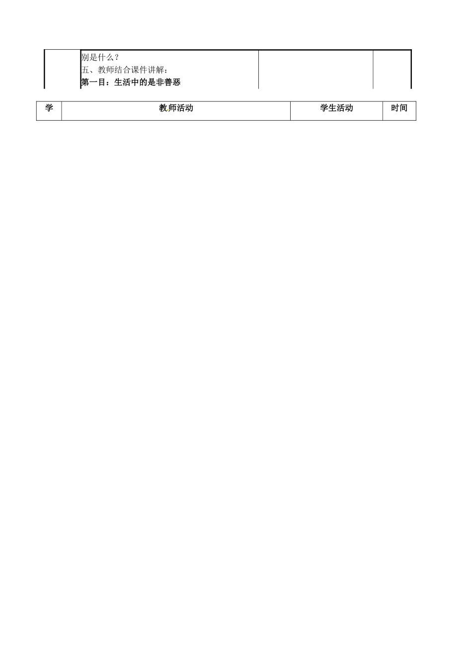 河北省辛集三中七年级政治下册《17.1 生活中有是非善恶》教案 新人教版_第2页