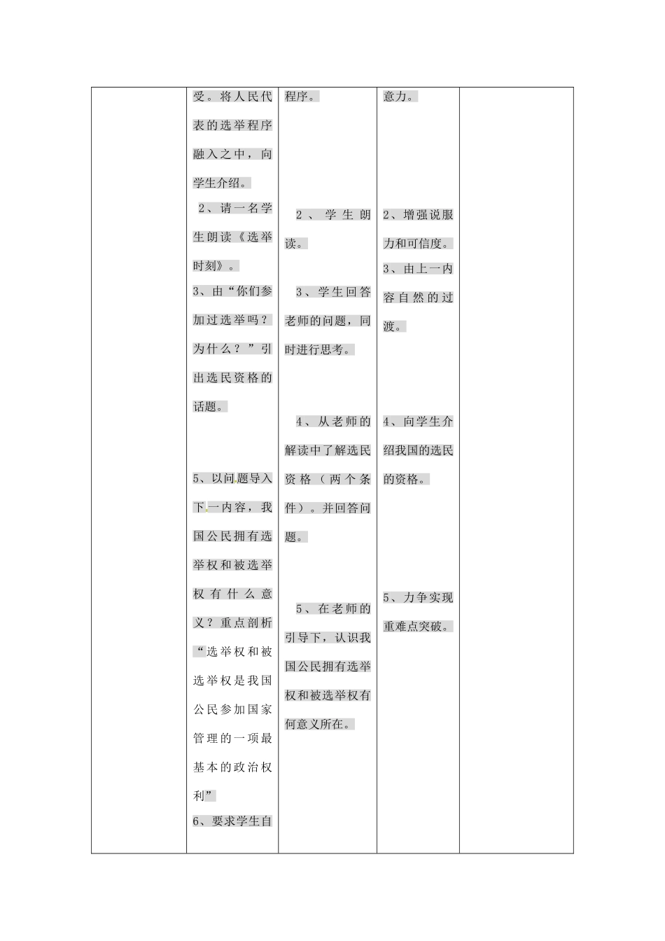 九年级政治 第九课《人民代表的责任》教案 人民版_第2页