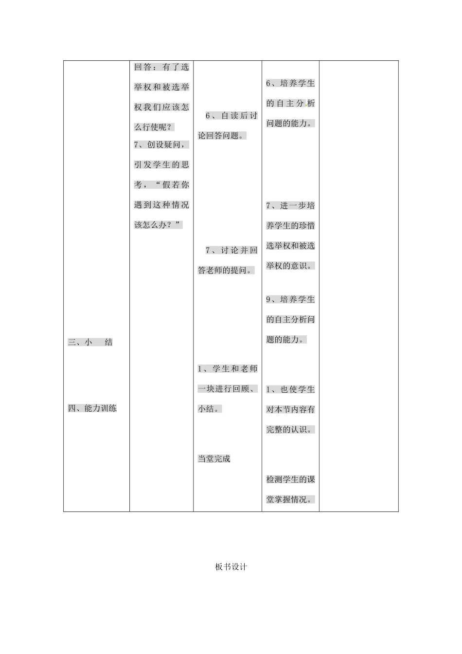 九年级政治 第九课《人民代表的责任》教案 人民版_第3页