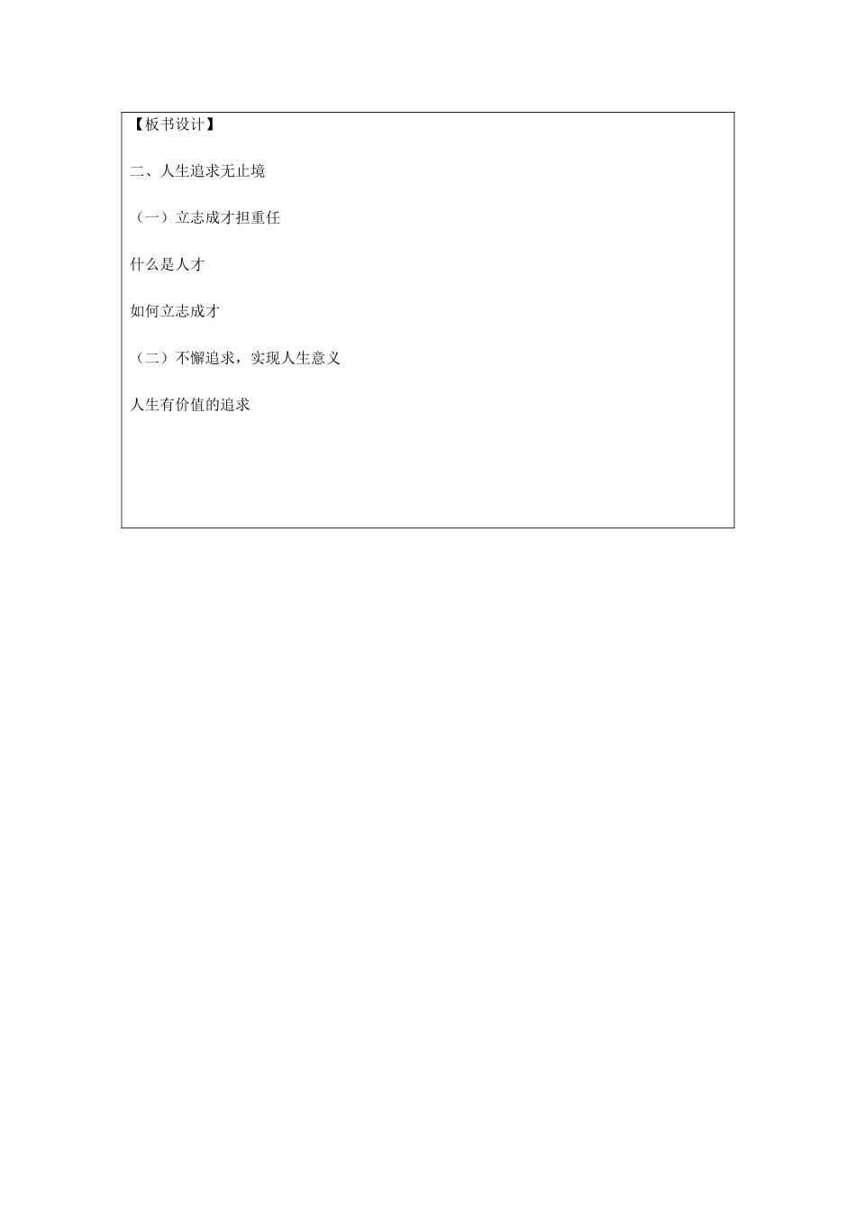 九年级政治全册 第4单元 我们的未来不是梦 第十二课 美好人生我选择 第2框 人生追求无止境教案 鲁教版-鲁教版初中九年级全册政治教案_第3页