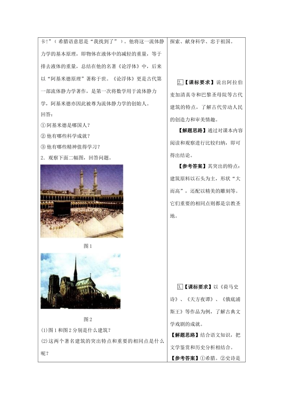 九年级历史上册 第三单元　古代文明的传播与发展 第9课 古代科技与思想文化(二)名师教案3 人教新课标版_第3页