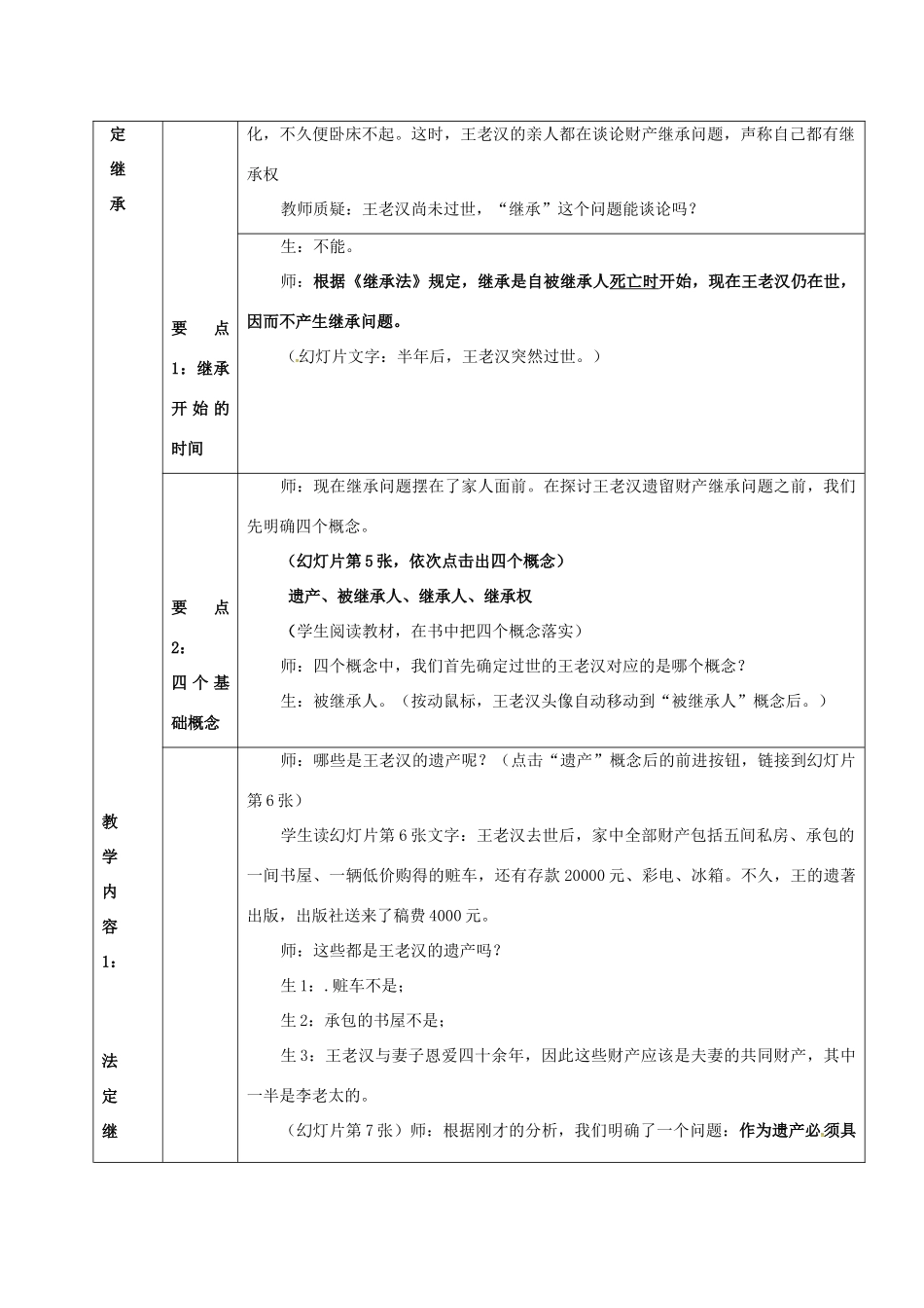 广东省汕头市八年级政治下册 第三单元 我们的文化、经济权利 第七课 拥有财产的权利 第1框 财产留给谁教案 新人教版-新人教版初中八年级下册政治教案_第2页