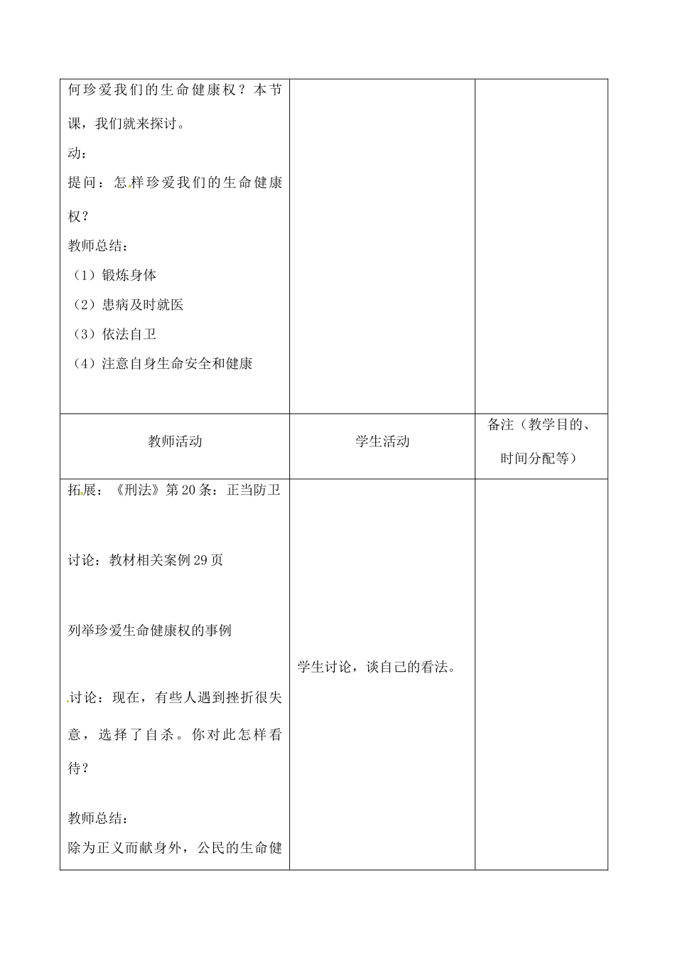 吉林省四平市第十七中学八年级政治下册《第三课 第二框 同样的权利 同样的爱护》》教学设计 新人教版_第2页