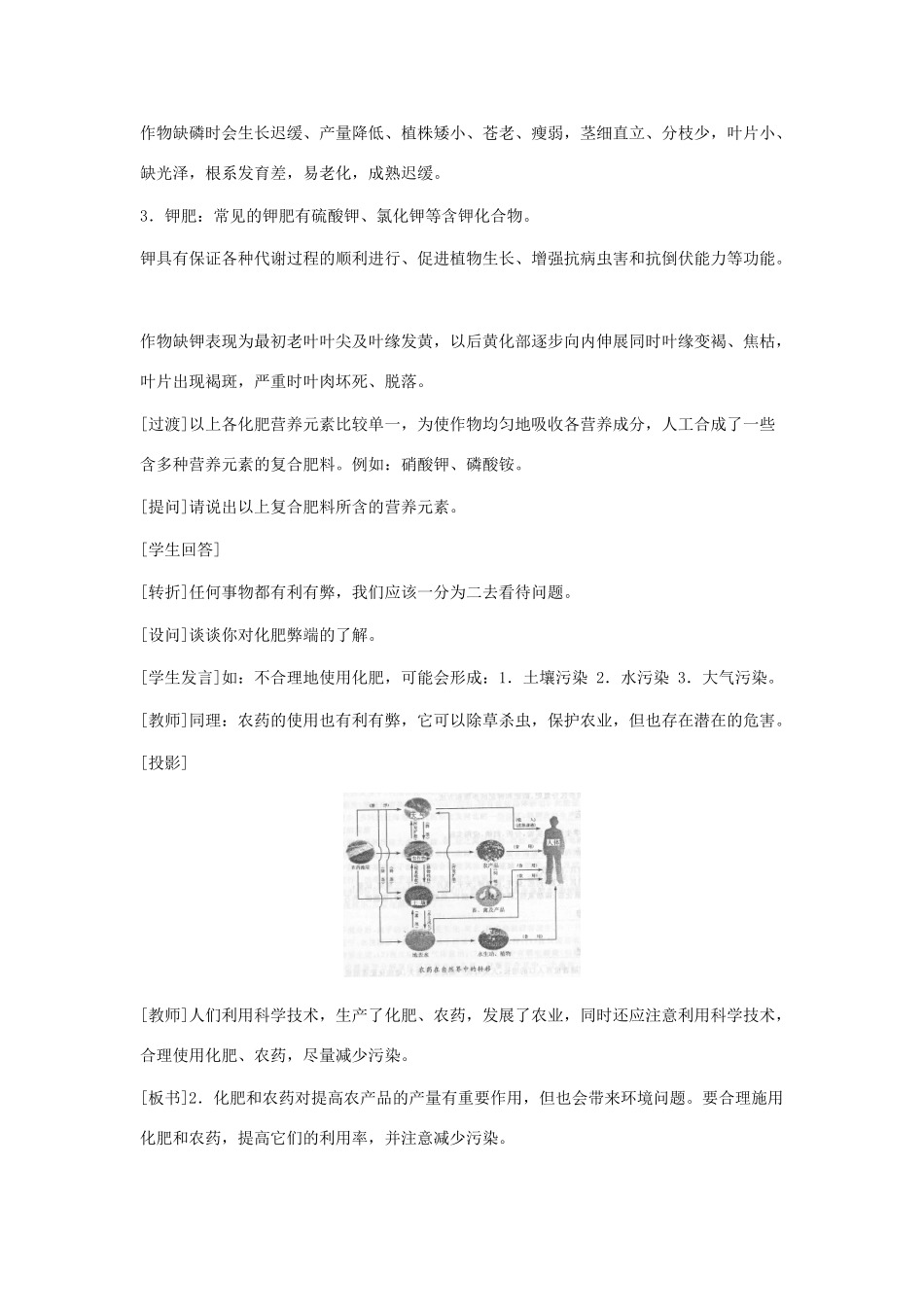 九年级化学下册 第十一单元课题2 化学肥料教案 人教新课标版_第3页