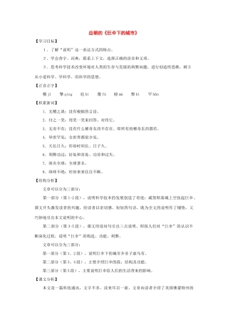 七年级语文下册28课《巨伞下的城市》教案沪教版