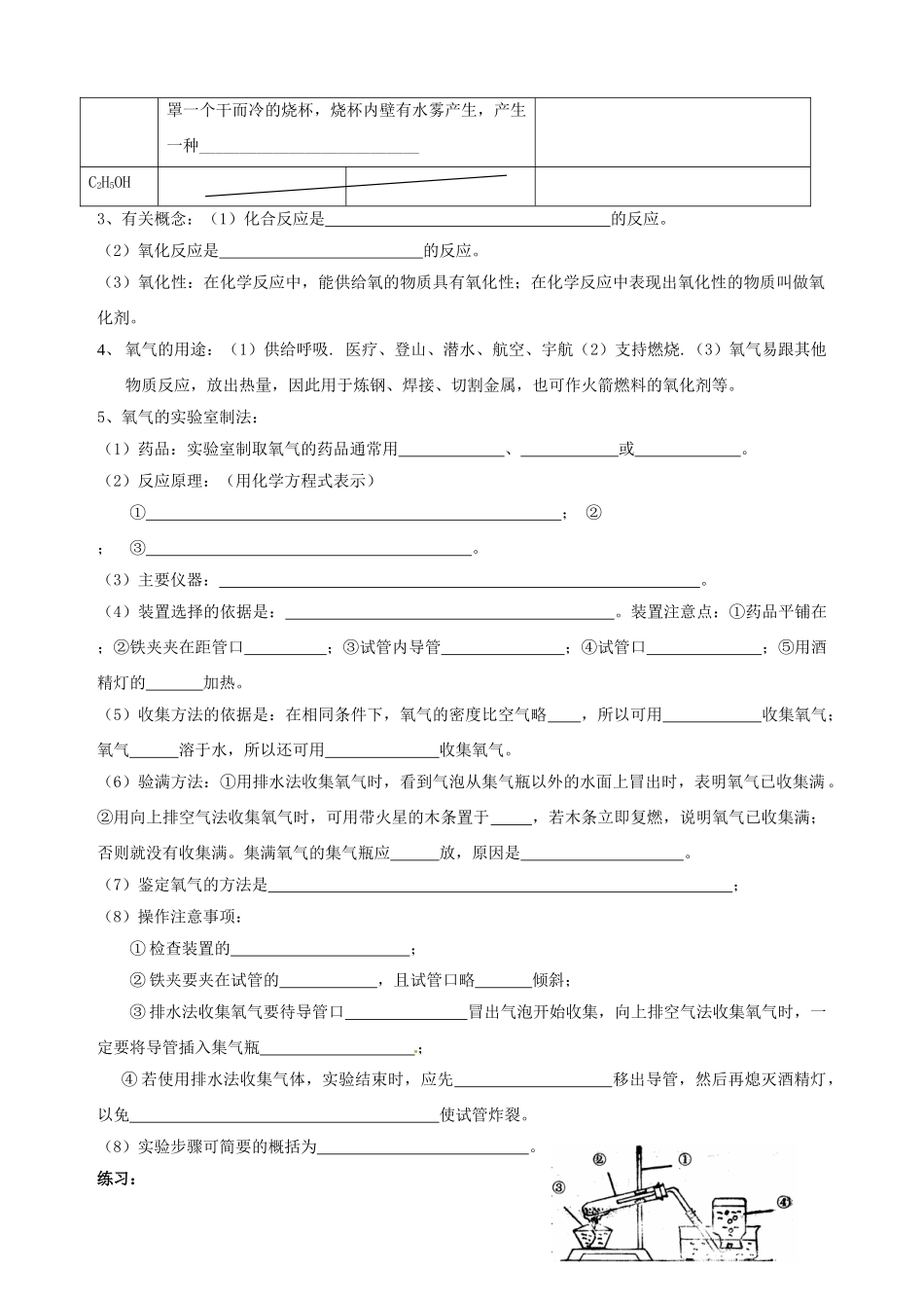 山东省宁阳实验中学九年级化学 初高衔接教材《专题五 我们身边的化学物质》教案_第2页