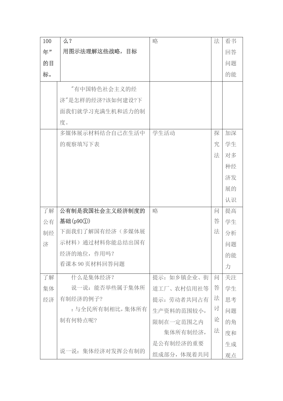 九年级政治第三单元造福人民的经济制度现成教案全国通用_第3页