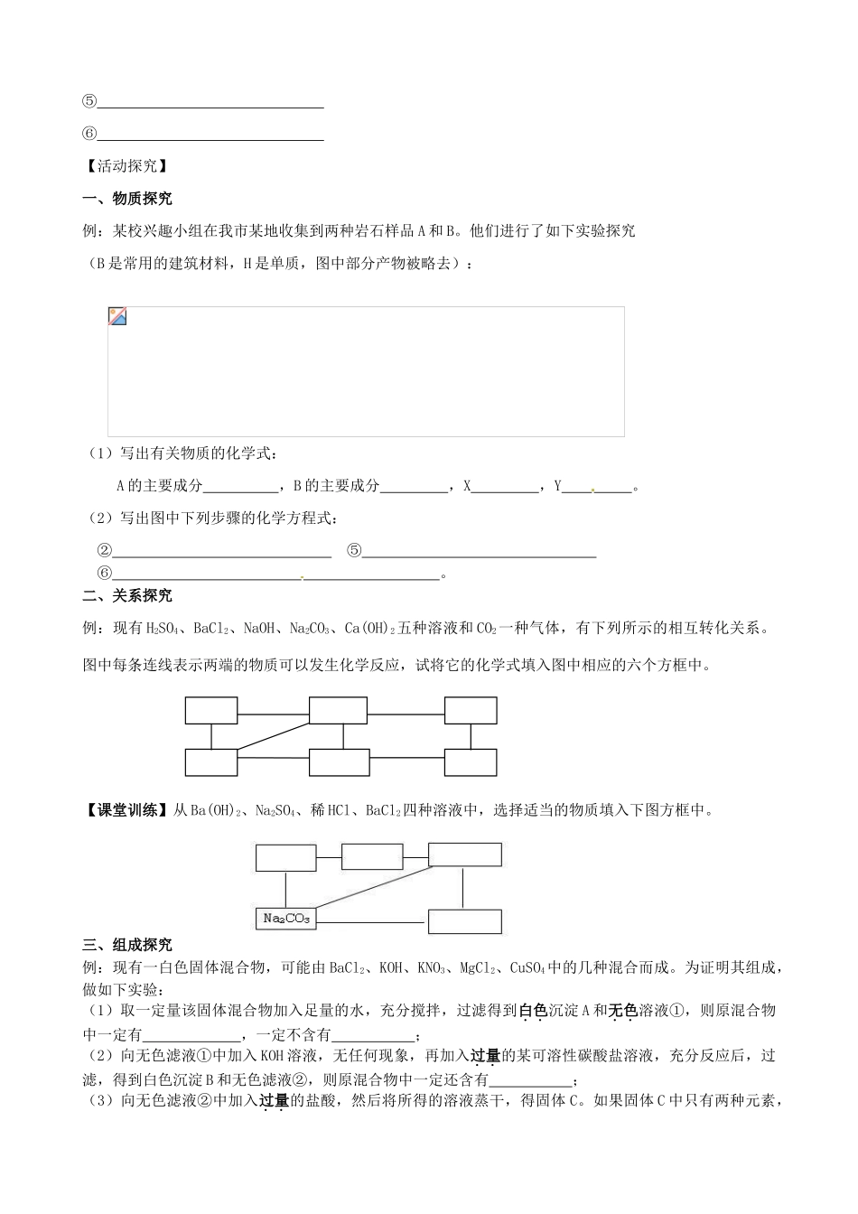 辽宁省丹东七中九年级化学 中考专题复习 专题4 酸碱盐二 人教新课标版_第2页