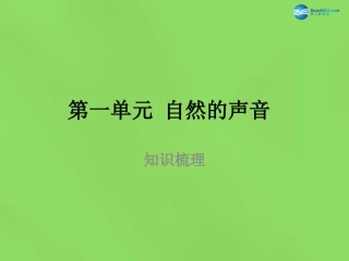 八年级政治下册 第一单元《自然的声音》复习课件 教科版