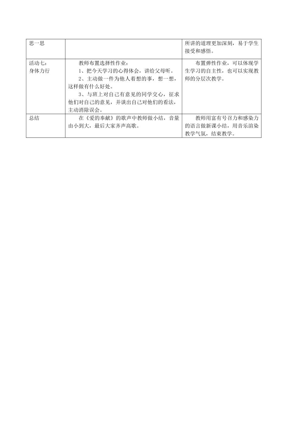 辽宁省大洼县第二初级中学八年级政治下册《换位思考 与人为善》教案设计 粤教版_第3页