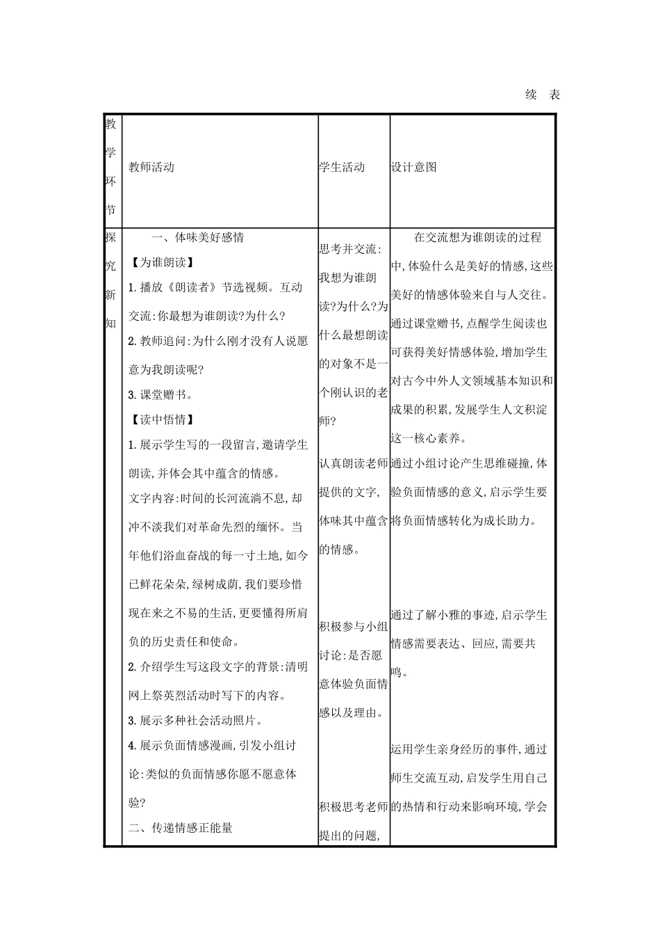 七年级道德与法治下册 第二单元 做情绪情感的主人 第五课 品出情感的韵味 第2框 在品味情感中成长教案 新人教版-新人教版初中七年级下册政治教案_第3页