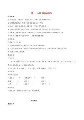 四川省岳池县第一中学八年级语文下册《28 醉翁亭记》学案 新人教版