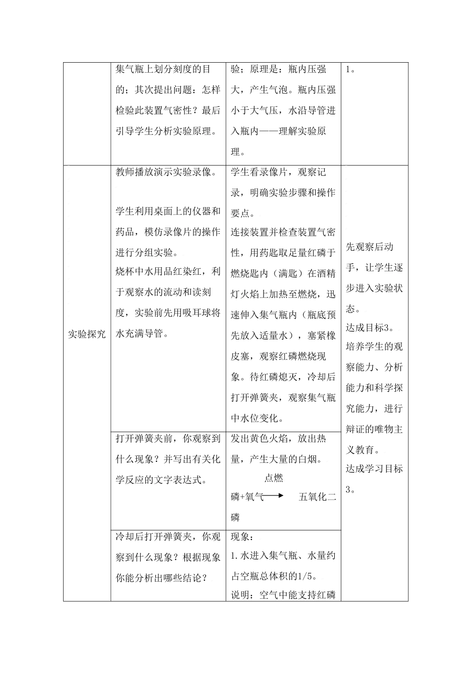 九年级化学上册专题3单元1 多组分的空气教案湘教版_第3页