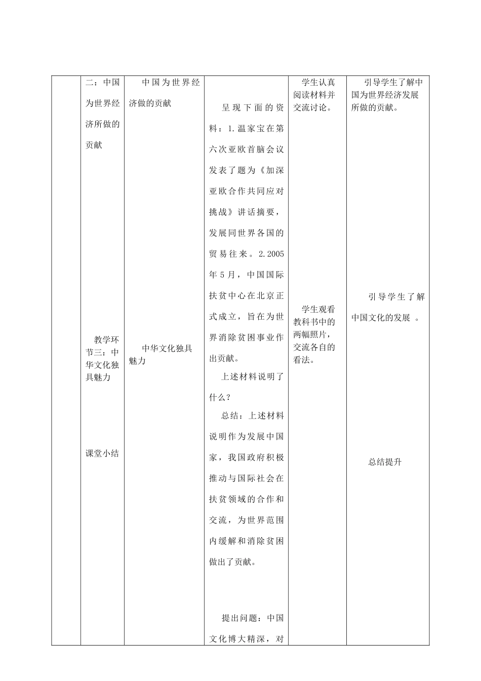 九年级政治 第20课中国的声音教案 教科版_第3页