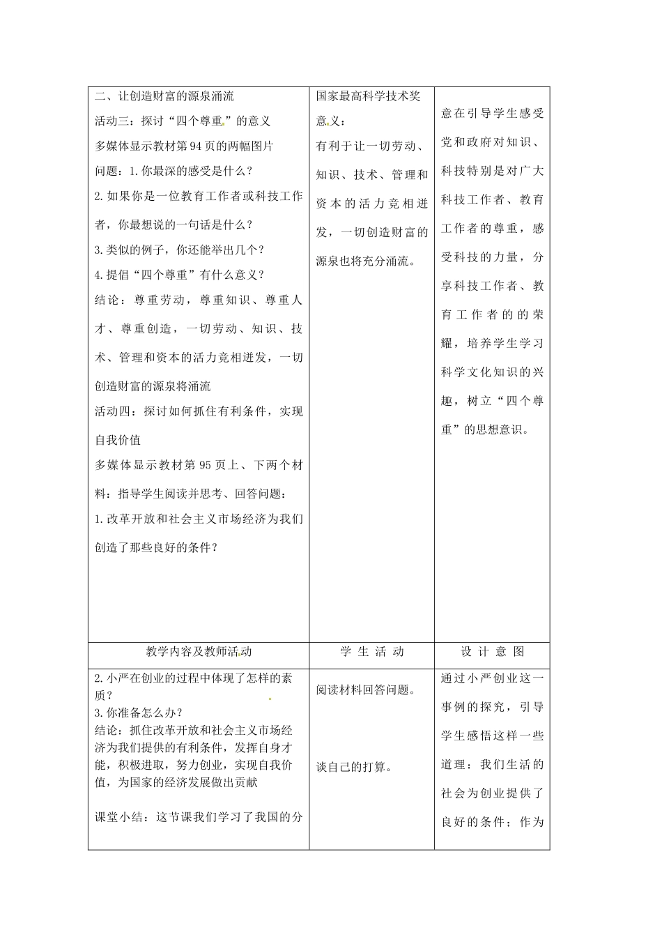 江苏省南通市实验中学九年级政治全册 3.7.2走共同富裕的道路教案 新人教版_第3页