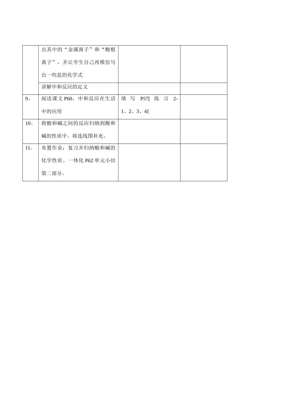 九年级化学下册10.2酸和碱之间会发生什么反应教学设计人教新课标版_第3页