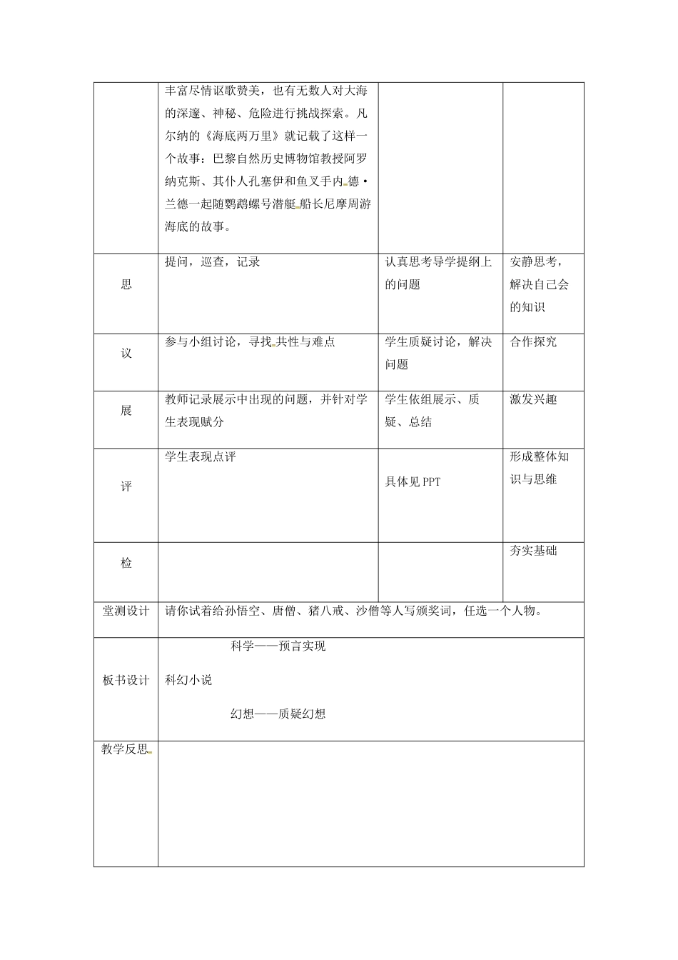 湖北省武汉市七年级语文下册 第六单元 名著导读《海底两万里》教学设计 新人教版-新人教版初中七年级下册语文教案_第2页