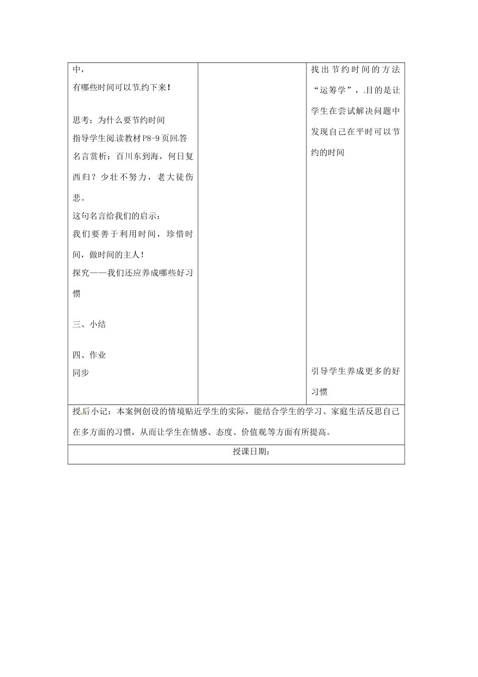 江苏省昆山市锦溪中学八年级政治上册 1-2 受益一生的好习惯教案 苏科版_第3页