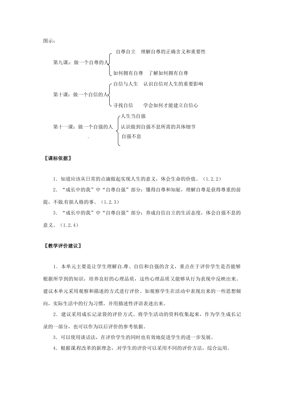 七年级政治： 第四单元 少年当自强（教案）华东师大版_第2页