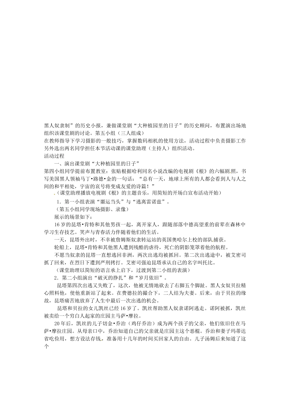 九年级历史上册 第21课《追 根 溯“园”走进美国黑奴的生存空间》教案 北师大版-北师大版初中九年级上册历史教案_第3页