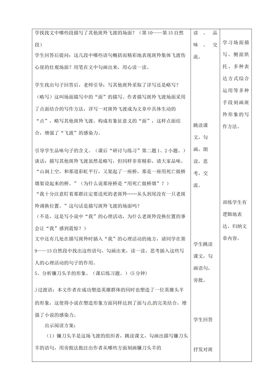 河北省工程大学附属中学七年级语文下册《斑羚飞渡》教案（1） 人教新课标版_第3页
