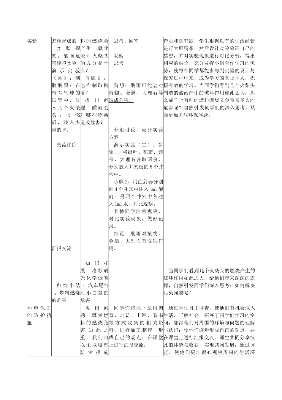 辽宁省东港市黑沟中学九年级化学上册 第七单元 课题2 燃料的合理利用与开发教案 （新版）新人教版_第2页