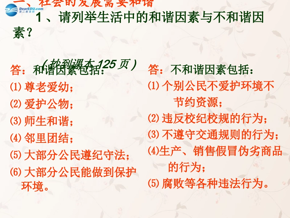 九年级政治全册 第11课 第1站 构建和谐社会课件1 北师大版_第3页