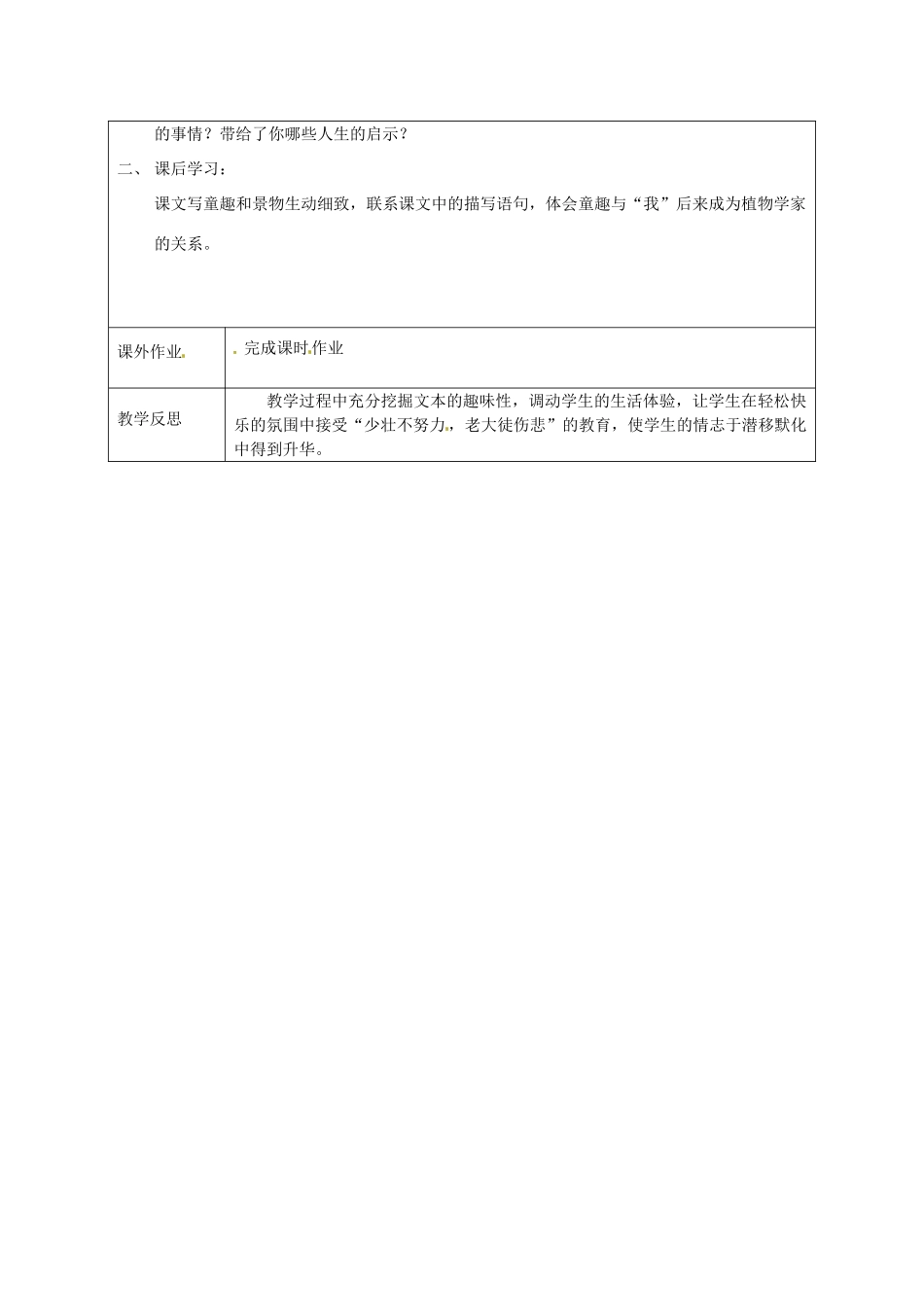 江苏省连云港市灌云县四队中学七年级语文下册《三颗枸杞豆》教案（1） 新人教版_第2页