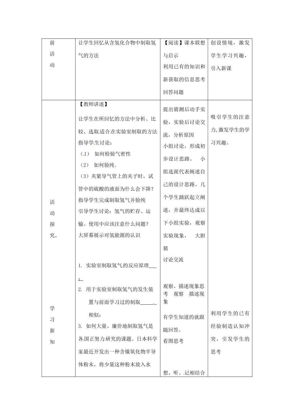 山东省莱州市沙河镇九年级化学全册 第六单元 化学与社会发展 第一节 化学与能源开发教案 鲁教版五四制-鲁教版五四制初中九年级全册化学教案_第2页