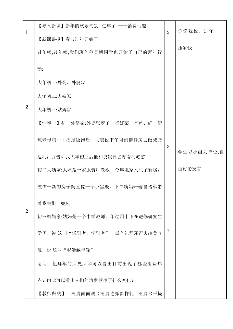 九年级政治 学会合理消费教案 新人教版_第2页