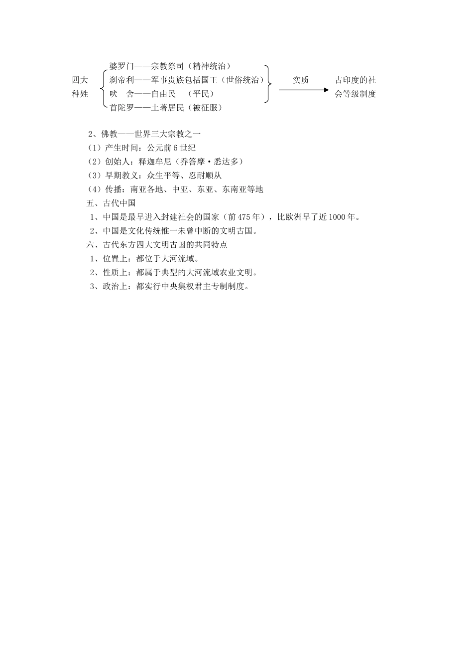 九年级历史上册 第2课 大河流域的文明古国（二）教案 华东师大版_第3页