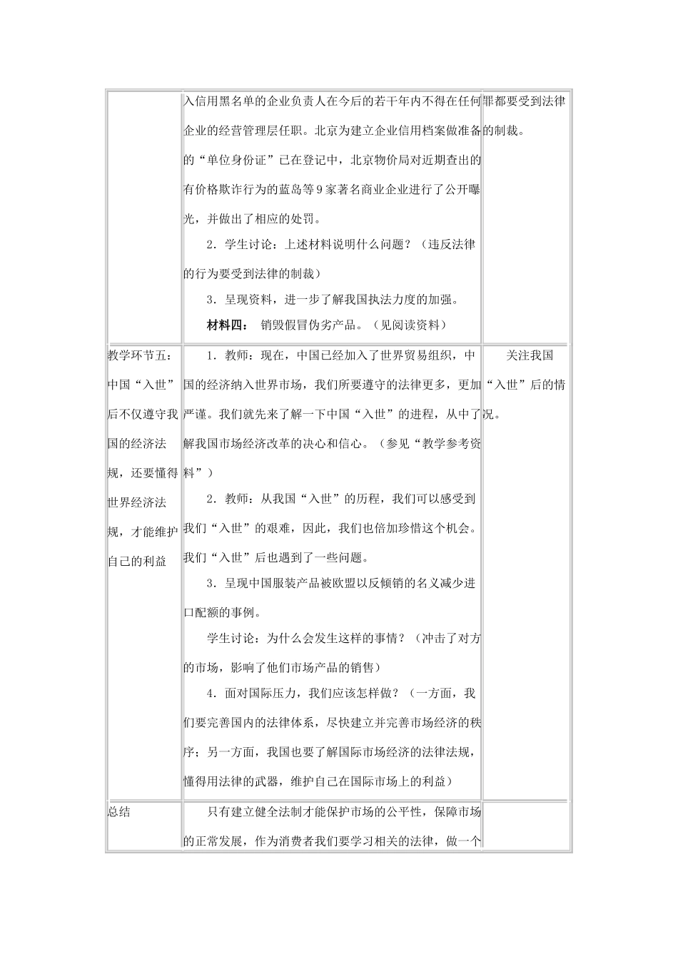 八年级政治下第五单元第十二课走进市场教学设计(第二课时)科教版_第3页