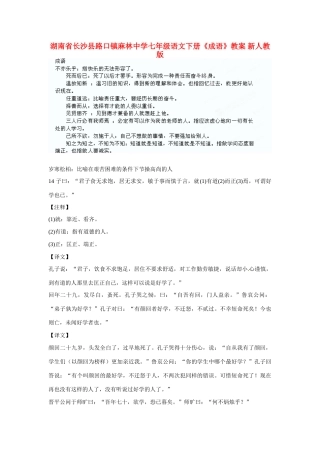 湖南省长沙县路口镇麻林中学七年级语文下册《成语》教案 新人教版