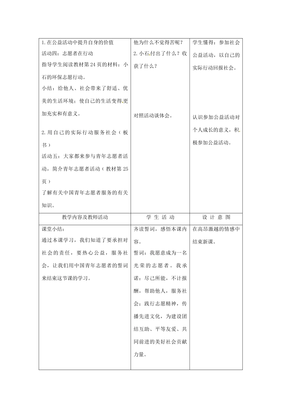 江苏省南通市实验中学九年级政治全册 1.2.2承担对社会的责任教案 新人教版_第3页