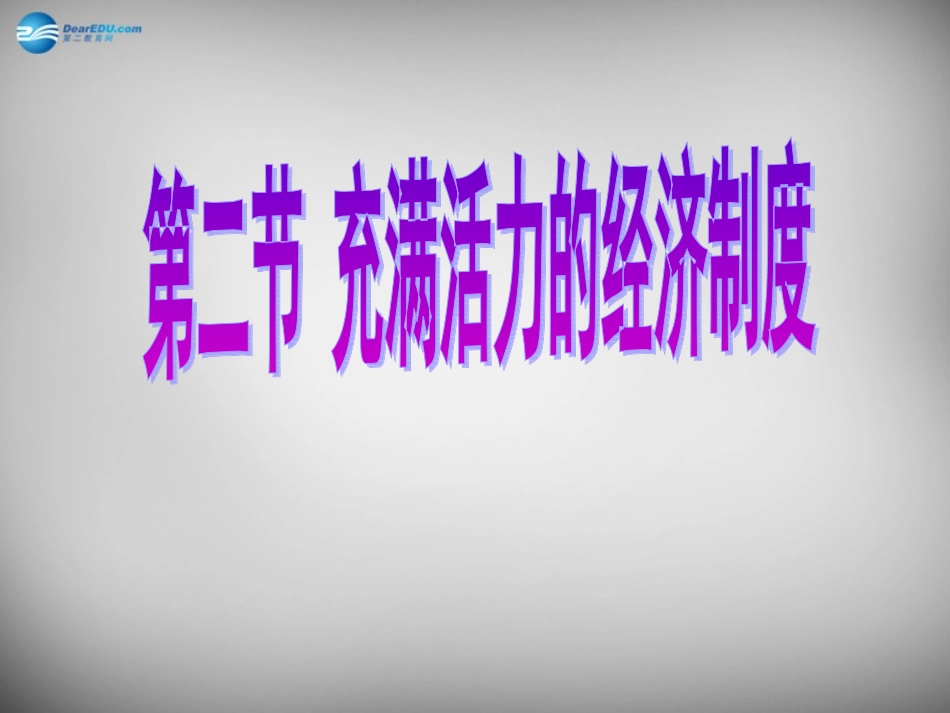 湖南省株洲县禄口镇中学八年级政治下册 第一单元《第二节 充满活力的经济制度（第2课时）》课件 湘教版_第2页