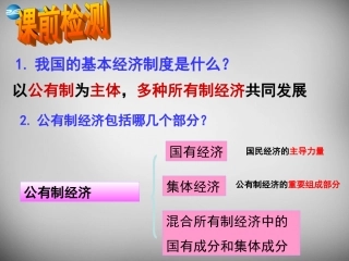 湖南省株洲县禄口镇中学八年级政治下册 第一单元《第二节 充满活力的经济制度（第2课时）》课件 湘教版
