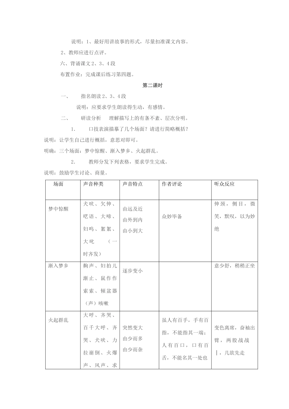 七年级语文下册口技教案人教版_第2页