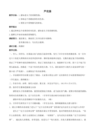 七年级语文下册芦花荡鲁教版