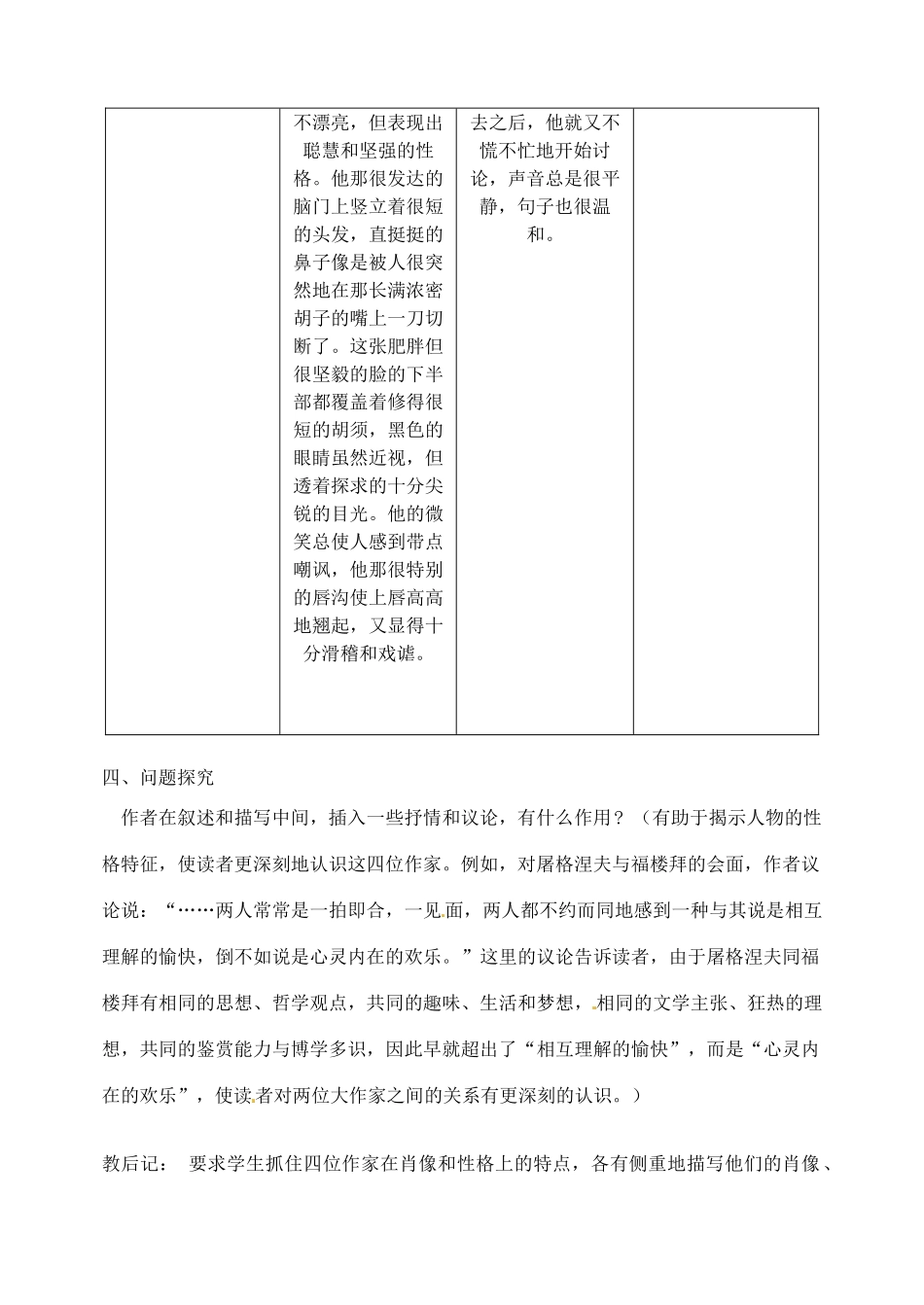 江西省吉安县凤凰中学七年级语文下册 14 福楼拜家的星期天教案 新人教版_第3页