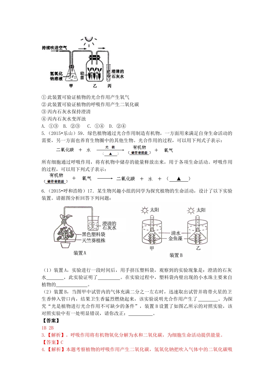 秋七年级生物上册 第7章 第1节 能量的释放和利用（第1课时）导学案 （新版）苏科版-（新版）苏科版初中七年级上册生物学案_第2页