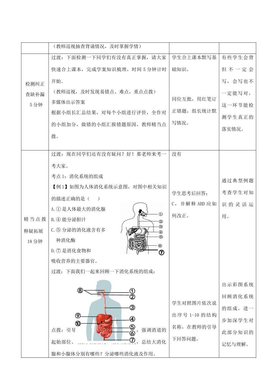 春季七年级生物下册 3.1.2 消化和吸收教案3 （新版）济南版-（新版）济南版初中七年级下册生物教案_第3页