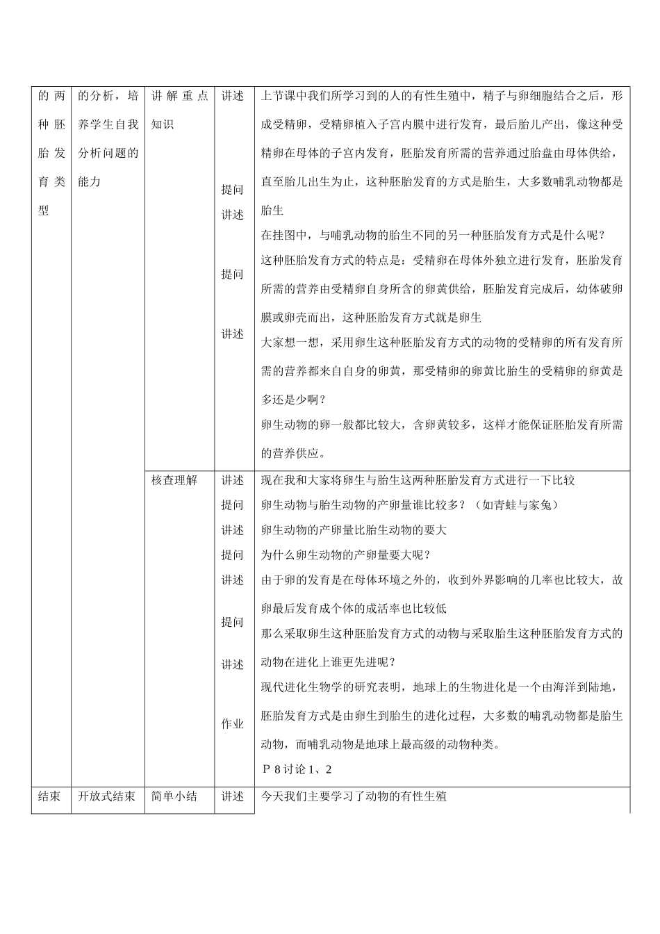 初二生物动物的有性生殖教案_第3页